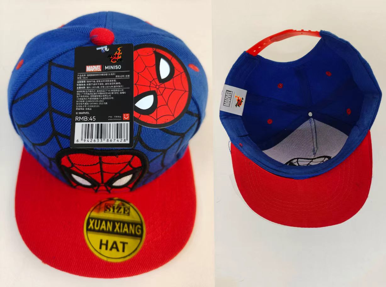 Baby Clothing Usa - Anime Cartoon Spiderman Hats for Kids
