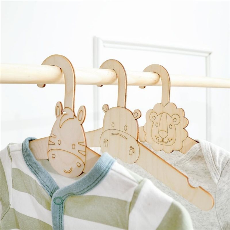 ABVT-20PCS Cute Wooden Clothes - огляд і ціна Baby Clothing Hanging Rack